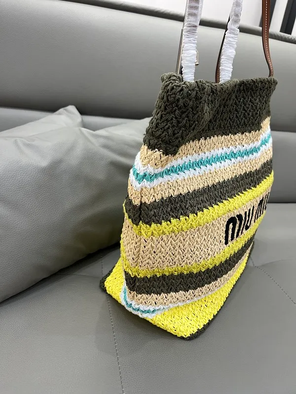 All Categories Official Website "Brand Women's Bags" Women's Bags 💙 miumiu 2026 official website miumiu straw woven tote bag