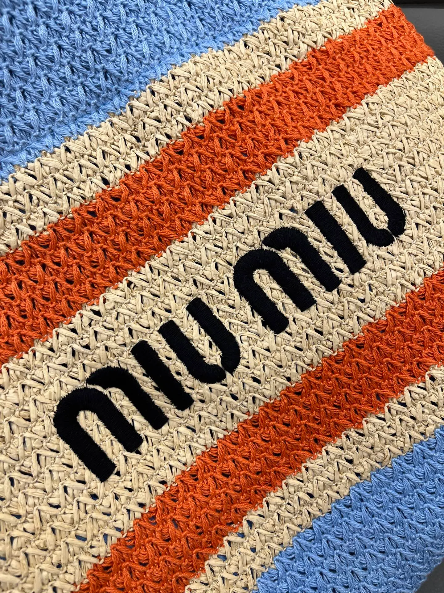 All Categories Official Website "Brand Women's Bags" Women's Bags 💙 miumiu 2026 official website miumiu straw woven tote bag