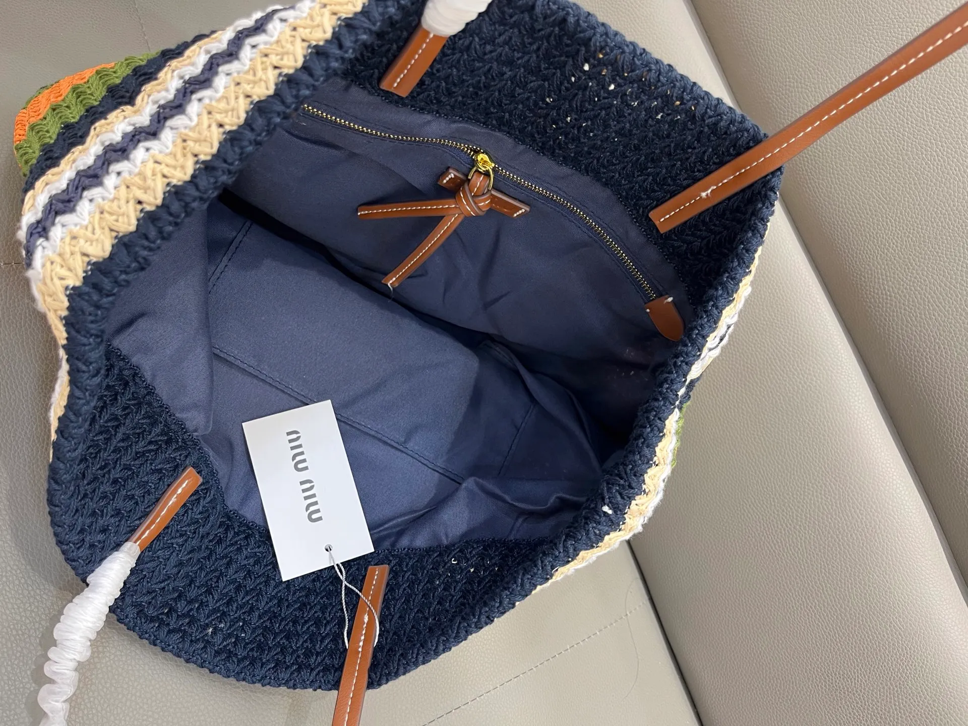 All Categories Official Website "Brand Women's Bags" Women's Bags 💙 miumiu 2026 official website miumiu straw woven tote bag