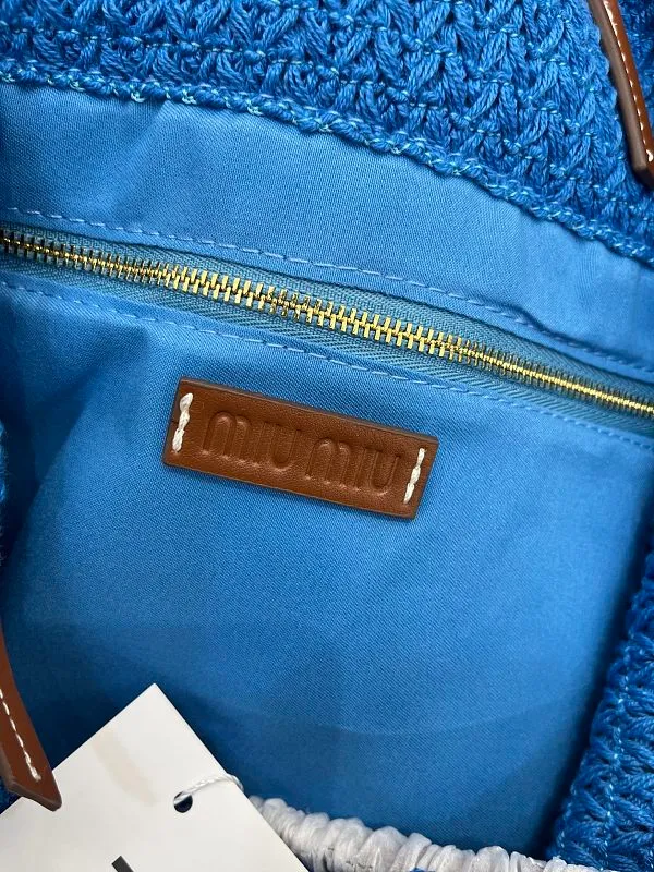 All Categories Official Website "Brand Women's Bags" Women's Bags 💙 miumiu 2026 official website miumiu straw woven tote bag