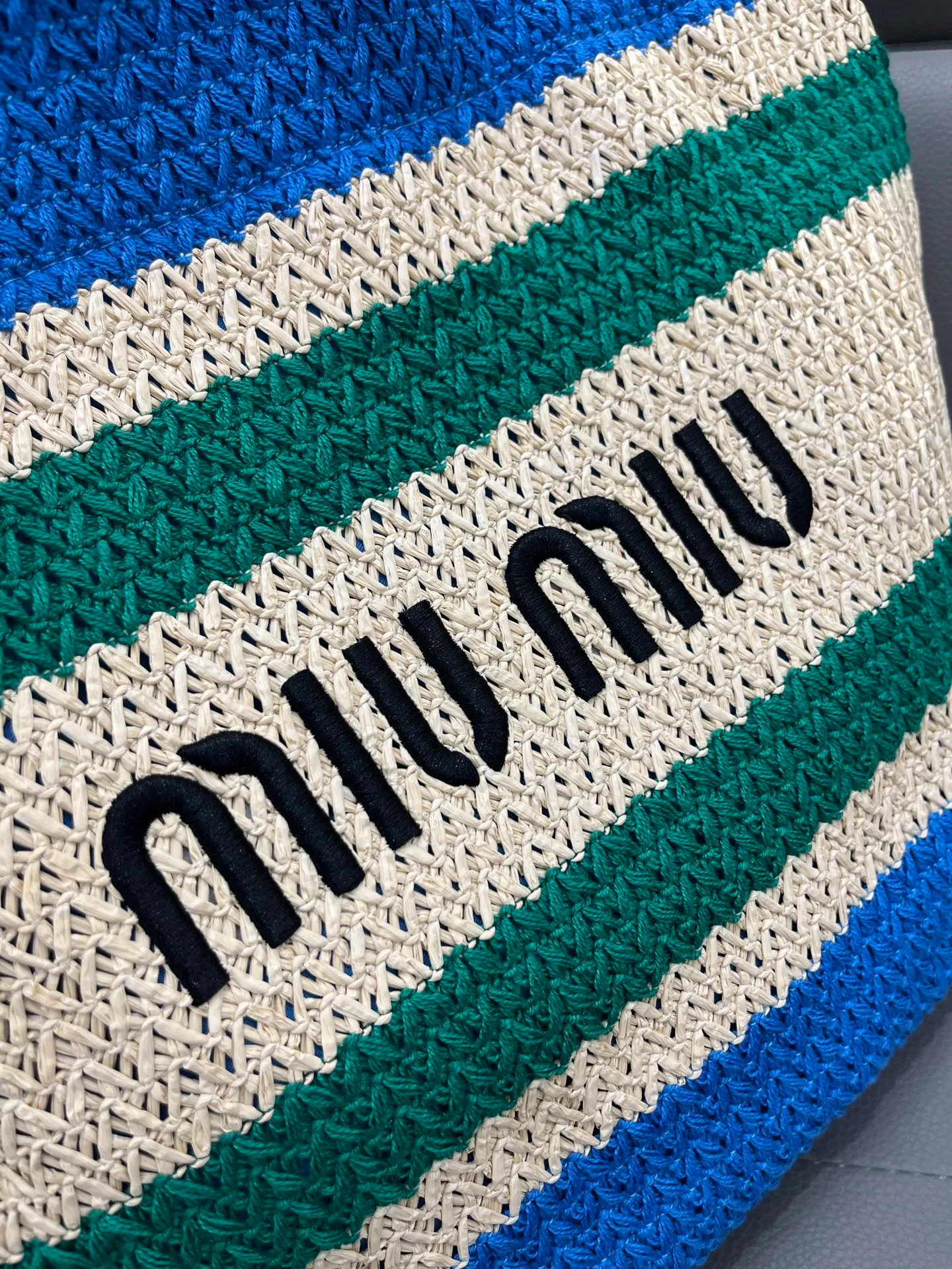 All Categories Official Website "Brand Women's Bags" Women's Bags 💙 miumiu 2026 official website miumiu straw woven tote bag