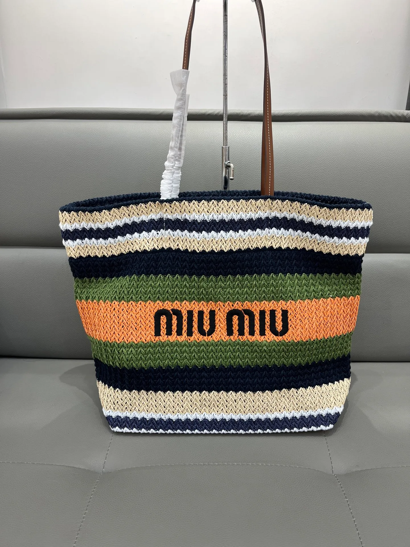 All Categories Official Website "Brand Women's Bags" Women's Bags 💙 miumiu 2026 official website miumiu straw woven tote bag