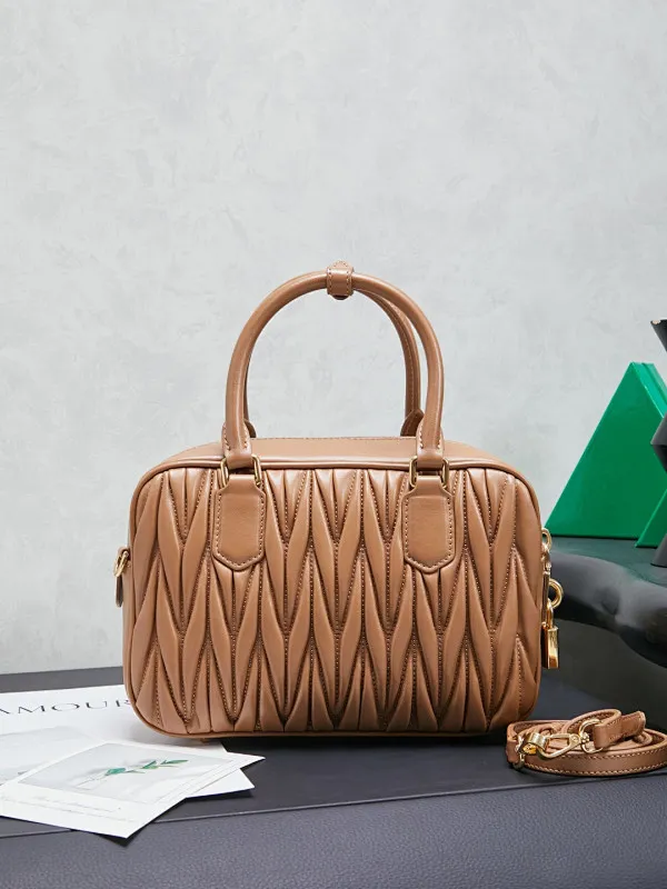 All Categories Official Website "Brand Women's Bags" Women's Bags 💙 miumiu 2026 New MiuMiu Bowling Handbags