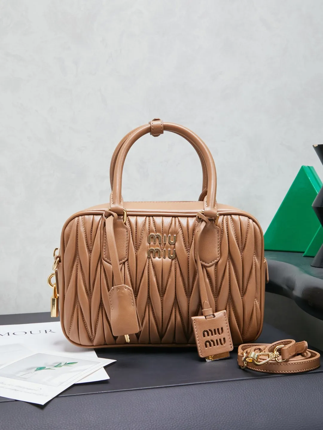 All Categories Official Website "Brand Women's Bags" Women's Bags 💙 miumiu 2026 New MiuMiu Bowling Handbags