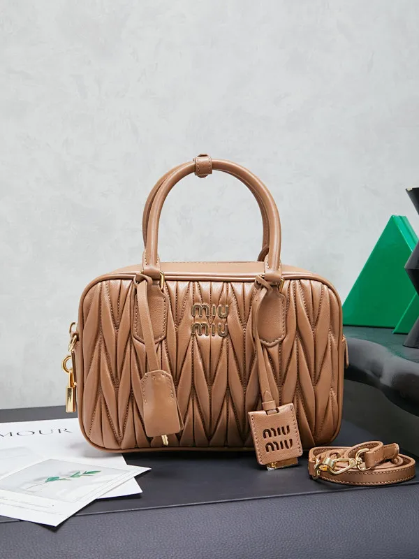 All Categories Official Website "Brand Women's Bags" Women's Bags 💙 miumiu 2026 New MiuMiu Bowling Handbags