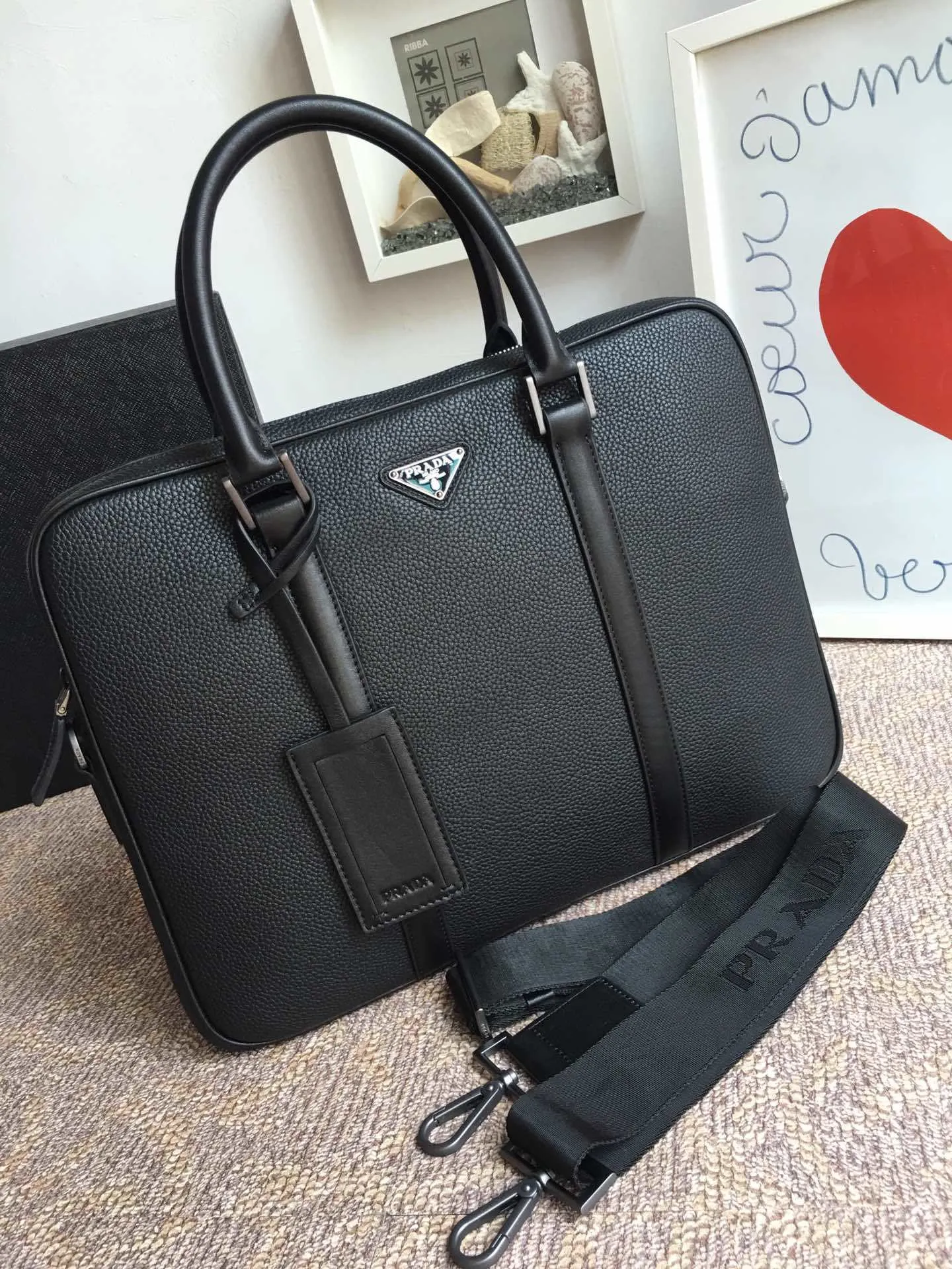 All categories 💚 Top version men’s bag 💚 PRADA 2023 official latest version PRADA briefcase
