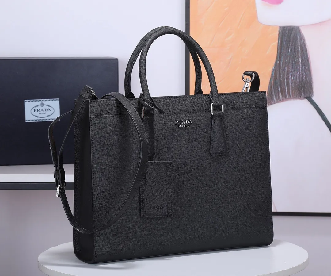 All categories 💚 Top version men’s bag 💚 PRADA 2023 official latest version PRADA briefcase