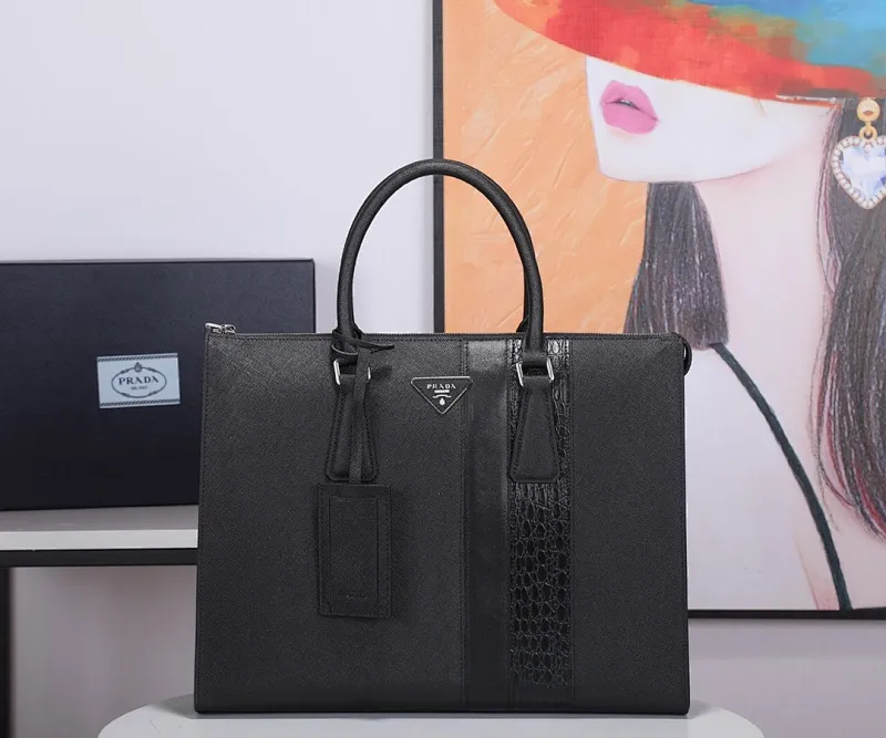 All categories 💚 Top version men’s bag 💚 PRADA 2023 official latest version PRADA briefcase