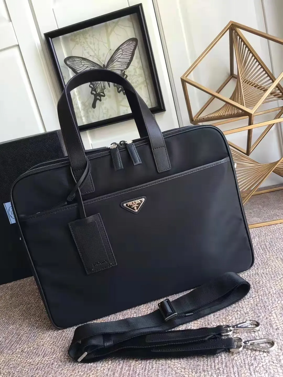 All categories 💚 Top version men’s bag 💚 PRADA 2023 official latest version PRADA briefcase