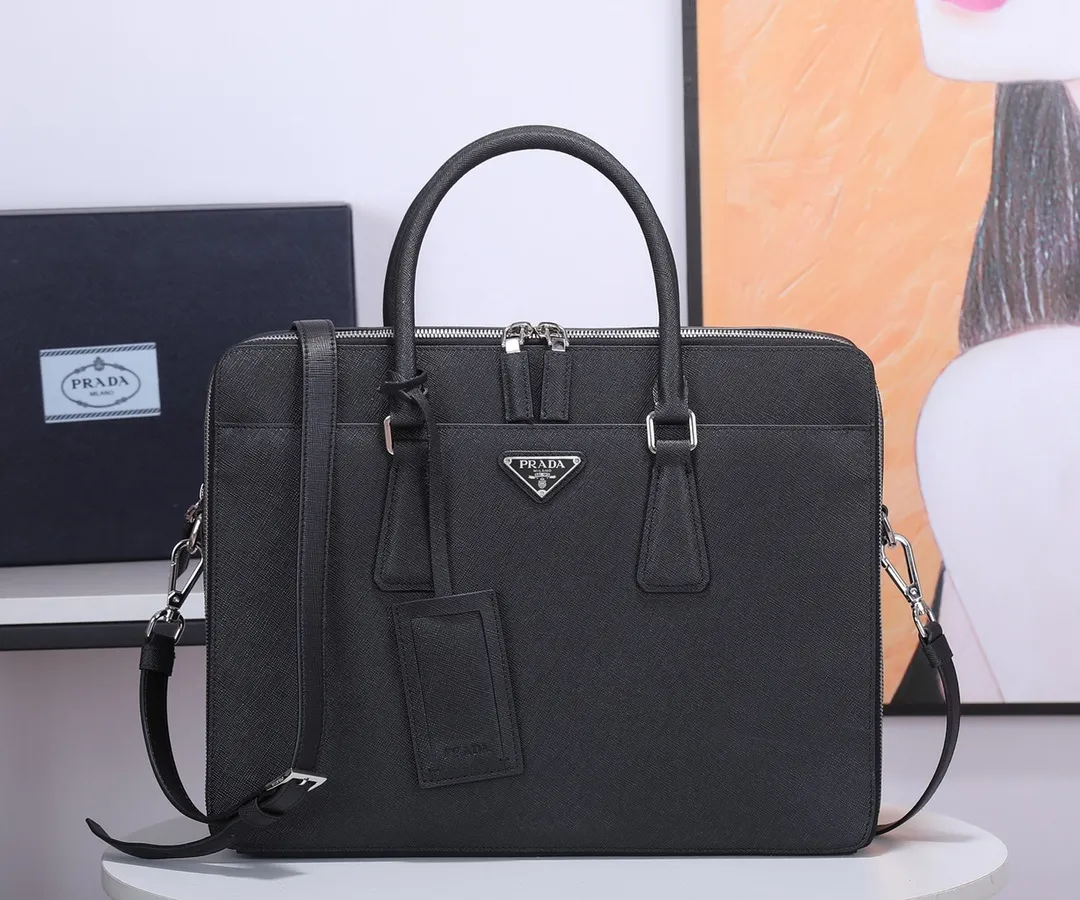All categories 💚 Top version men’s bag 💚 PRADA 2023 official latest version PRADA briefcase