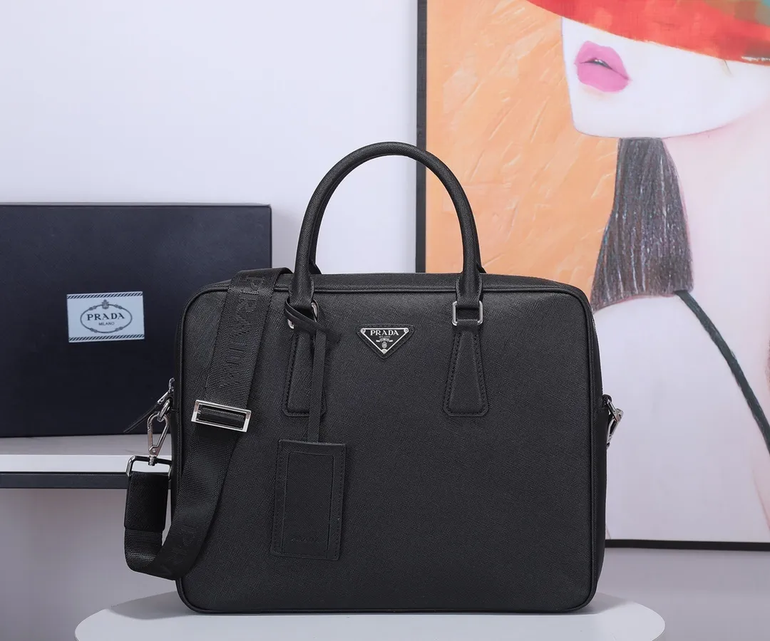 All categories 💚 Top version men’s bag 💚 PRADA 2023 official latest version PRADA briefcase