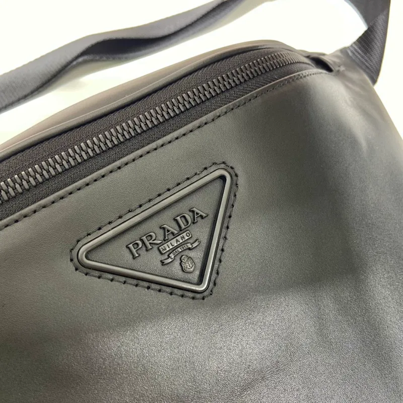 All categories 💚 Top version men’s bags 💚 PRADA 2023 official latest version PRADA full leather waist bag