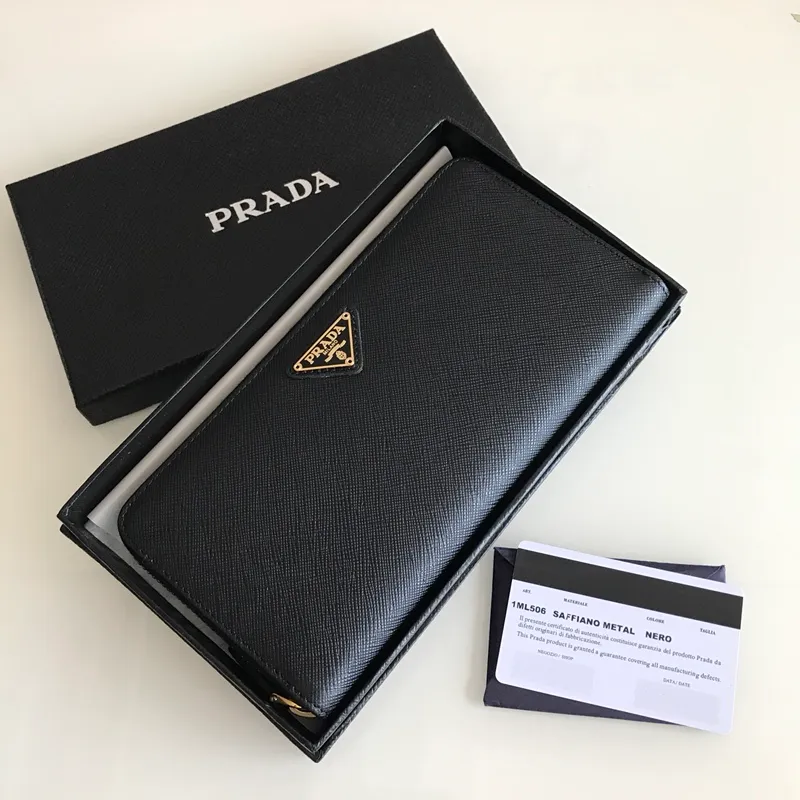 💰560, P Home➡️Cross-grain leather wallet, black, model 1ML506, unisex model, single quality, imported cross-grain cowhide, size 20×10.3cm, 175 steel stamp