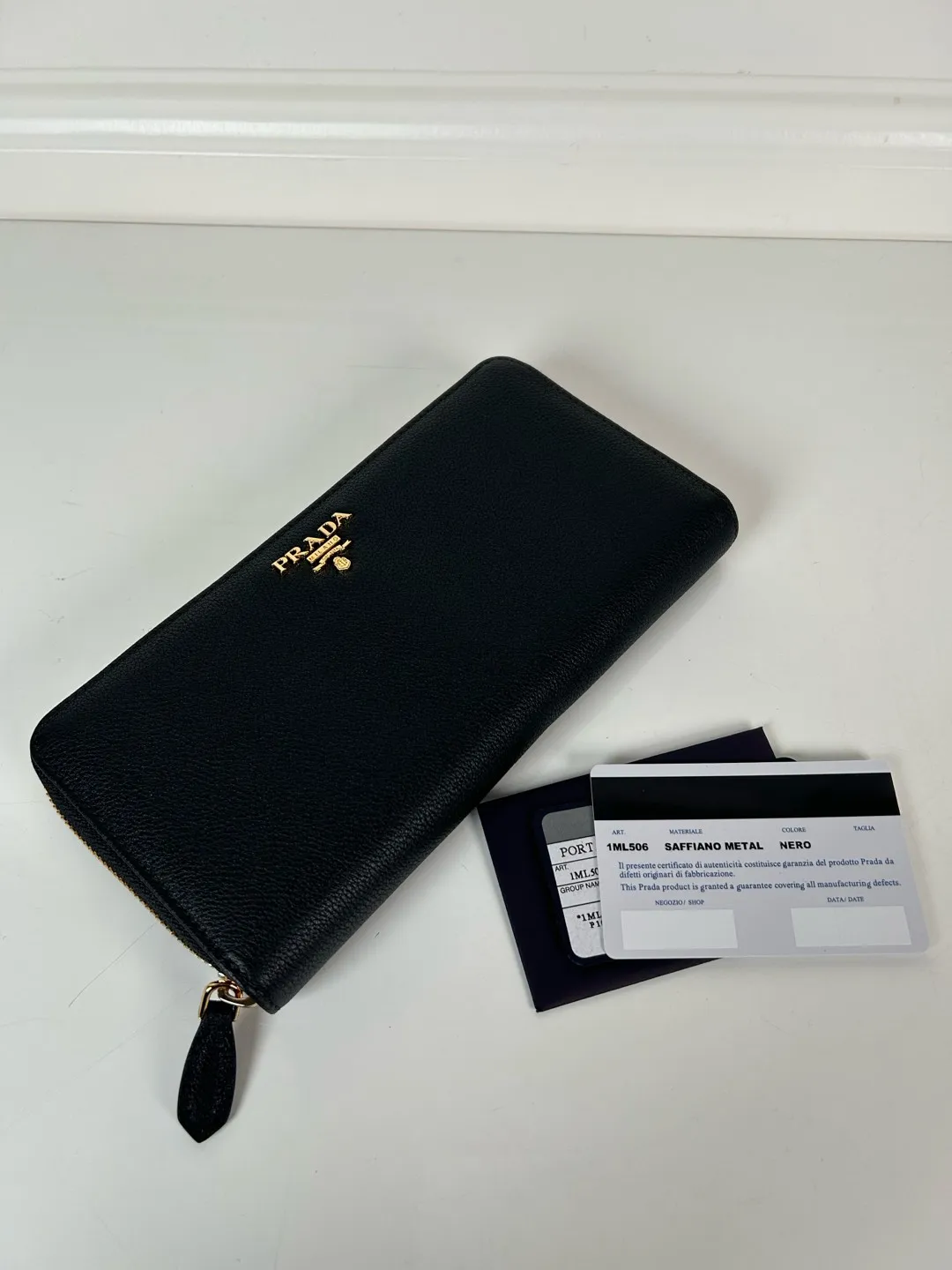 💰600, P Home➡️Deer grain leather single zipper wallet, model 1ML506, unisex style, imported deer grain leather➕original hardware production, 175 OEM, 20x10.3cm