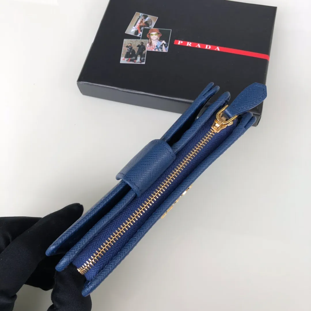 💰520, P Home ➡️Women's cross-pattern short clip, single quality, model 1M1225, ten card slots, two ID pockets, a zippered zero 💰 pocket sandwich, size 14x9.5cm