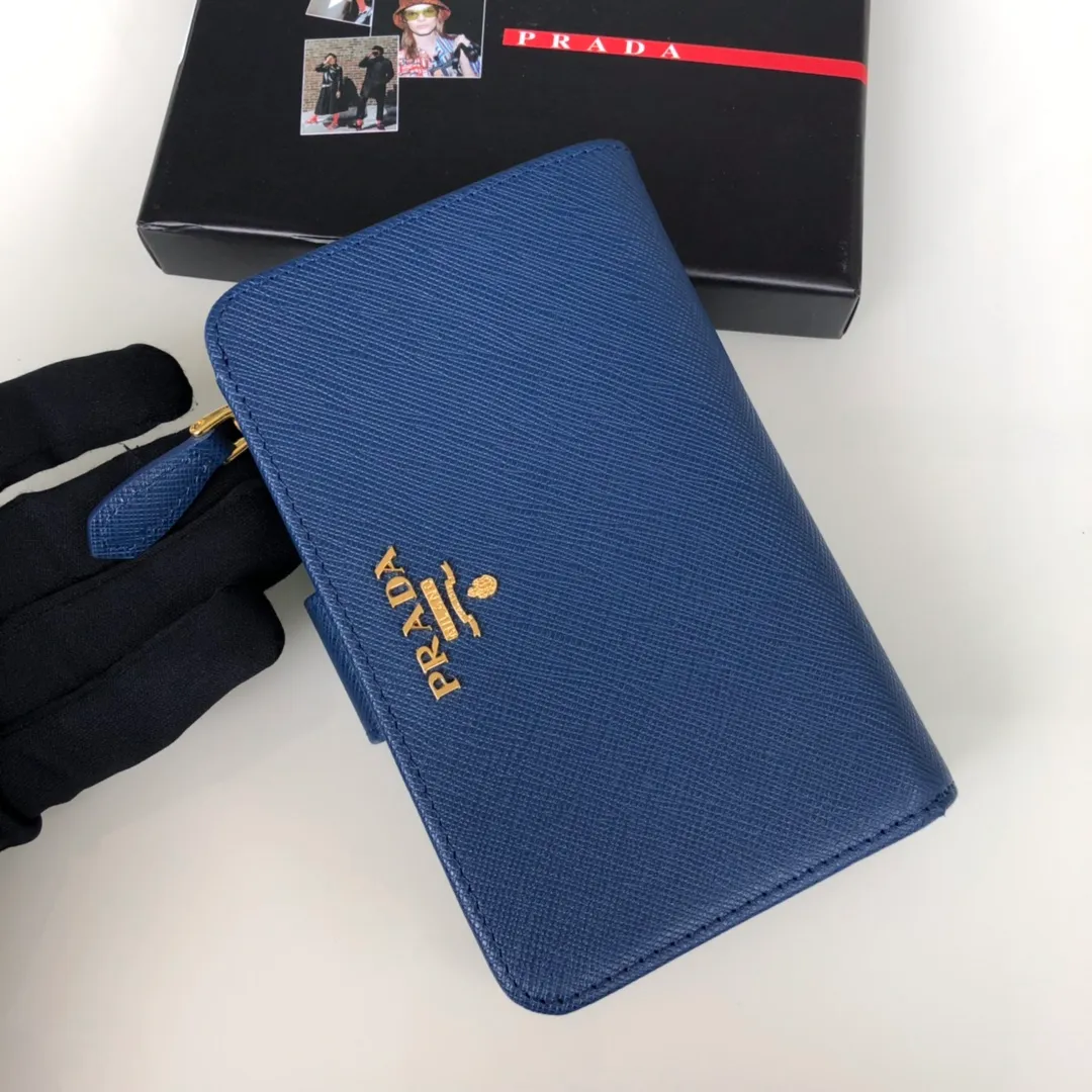 💰520, P Home ➡️Women's cross-pattern short clip, single quality, model 1M1225, ten card slots, two ID pockets, a zippered zero 💰 pocket sandwich, size 14x9.5cm