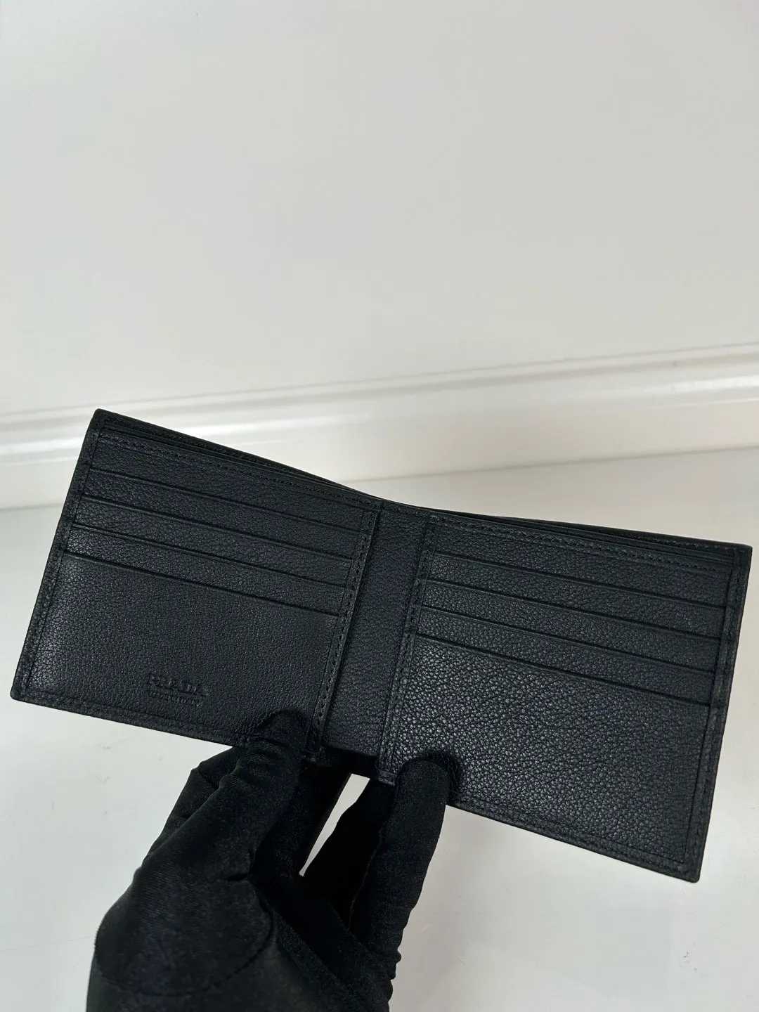 💰400, P Home➡️Men's deerskin short clip, black, model 2M0513, eight card slots, size 11×9.5cm, 175 steel stamp, meticulous workmanship as shown in the picture
