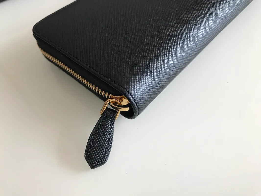 💰560, P Home➡️Cross-grain leather wallet, black, model 1ML506, unisex model, single quality, imported cross-grain cowhide, size 20×10.3cm, 175 steel stamp