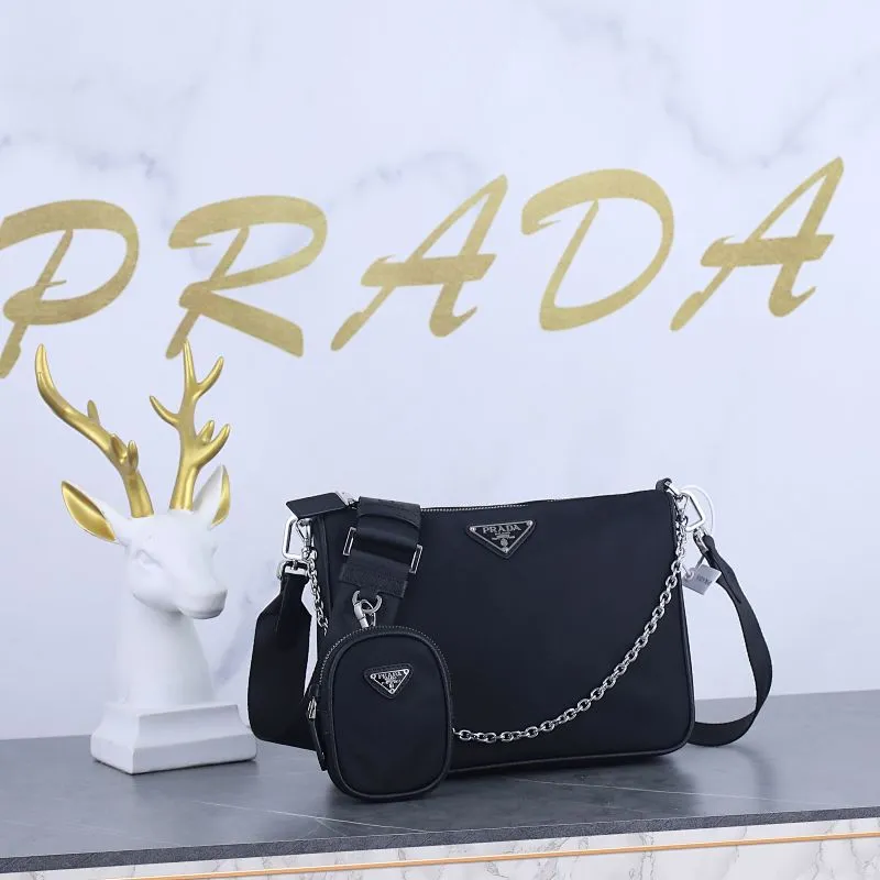 All categories Official website "Brand Women's Bags" Women's Bags 💙 PRADA 2022 official new Prada crossbody bag wholesale 58002500 Original order quality Size: 24-18.5-6 CM