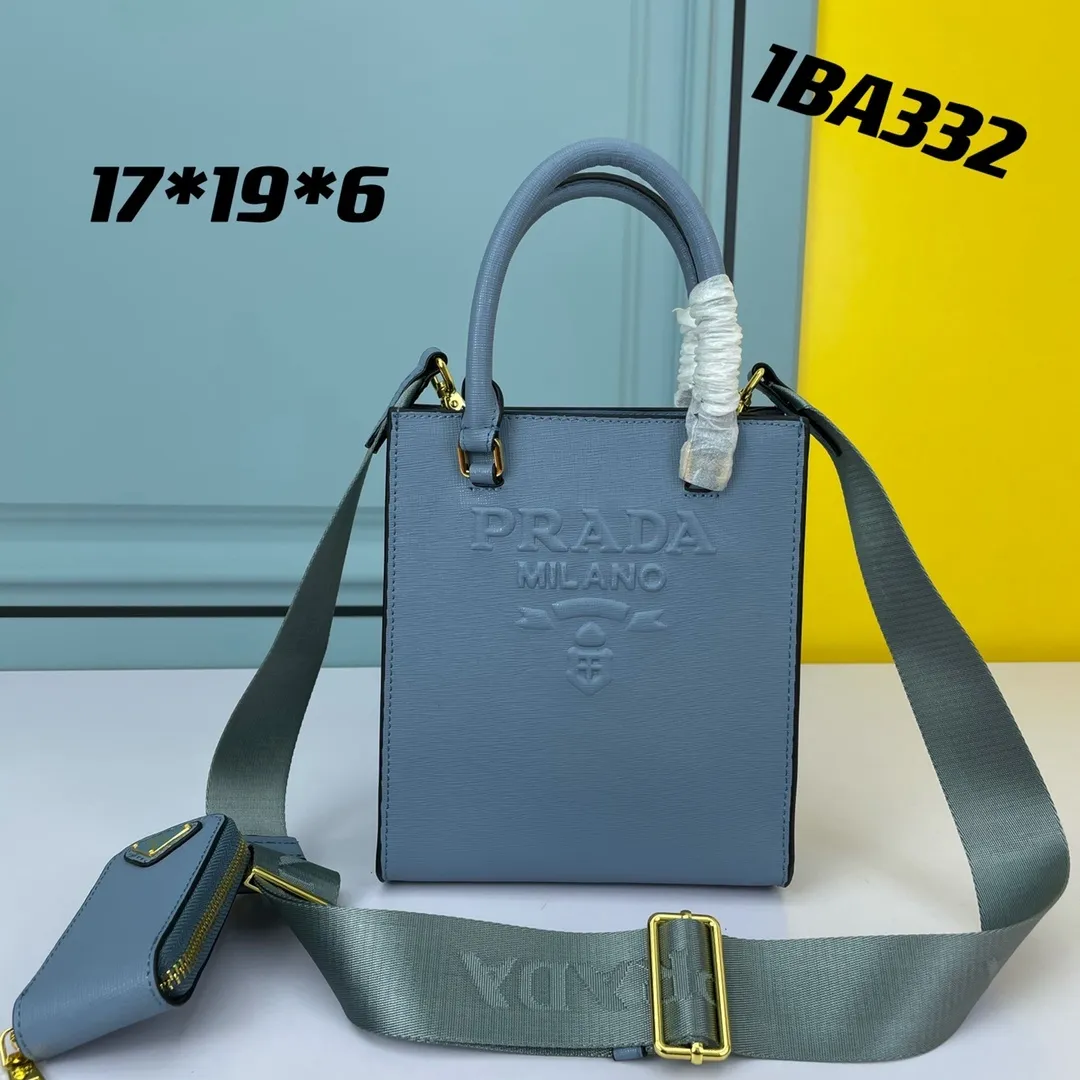 All categories Official website "Brand Women's Bags" Women's Bags 💙 PRADA 2022 official new Prada cowhide tote bag wholesale 58002000 High quality Size: 17-19-6CM