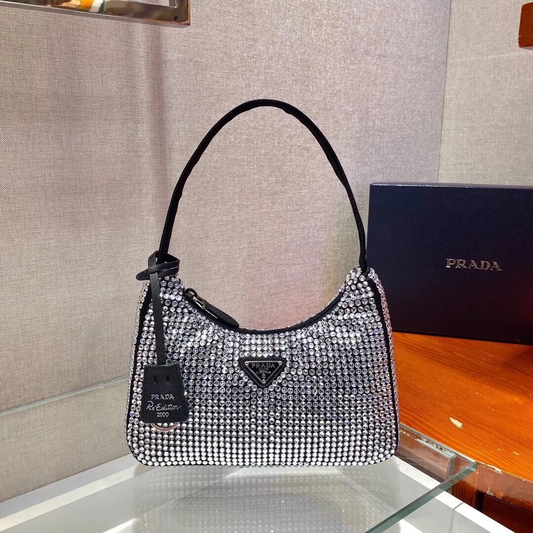 All categories Official website "Brand Women's Bags" Women's Bags 💙 PRADA 2022 official new Prada armpit bag wholesale 58002800 Original order quality Size: 23-13-5CM