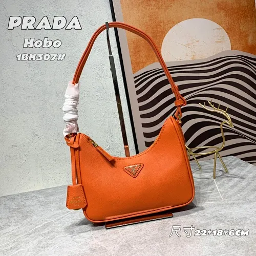 All Categories Official Website "Brand Women's Bags" Women's Bags 💙 PRADA Prada 2022 counter latest hobo women's full leather armpit bag 1BH307 is made of cross-grain cowhide imported from Italy, triangle brand metal hardware, equipped with a small tag keychain, 80 cm adjustable shoulder strap, single shoulder + crossbody + handheld multi-functional carrying method, cloth lining, 175 OEM code. size: