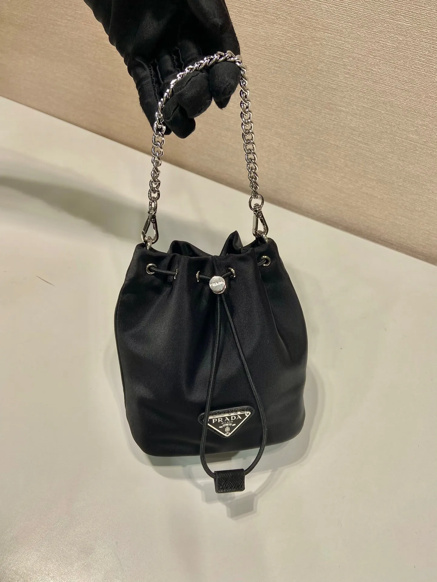 All Categories Official Website "Brand Women's Bags" Women's Bags 💙 PRADA 2025 Counter Latest PRADA Women's Mini Bucket Bag
