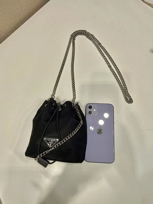 All Categories Official Website "Brand Women's Bags" Women's Bags 💙 PRADA 2025 Counter Latest PRADA Women's Mini Bucket Bag