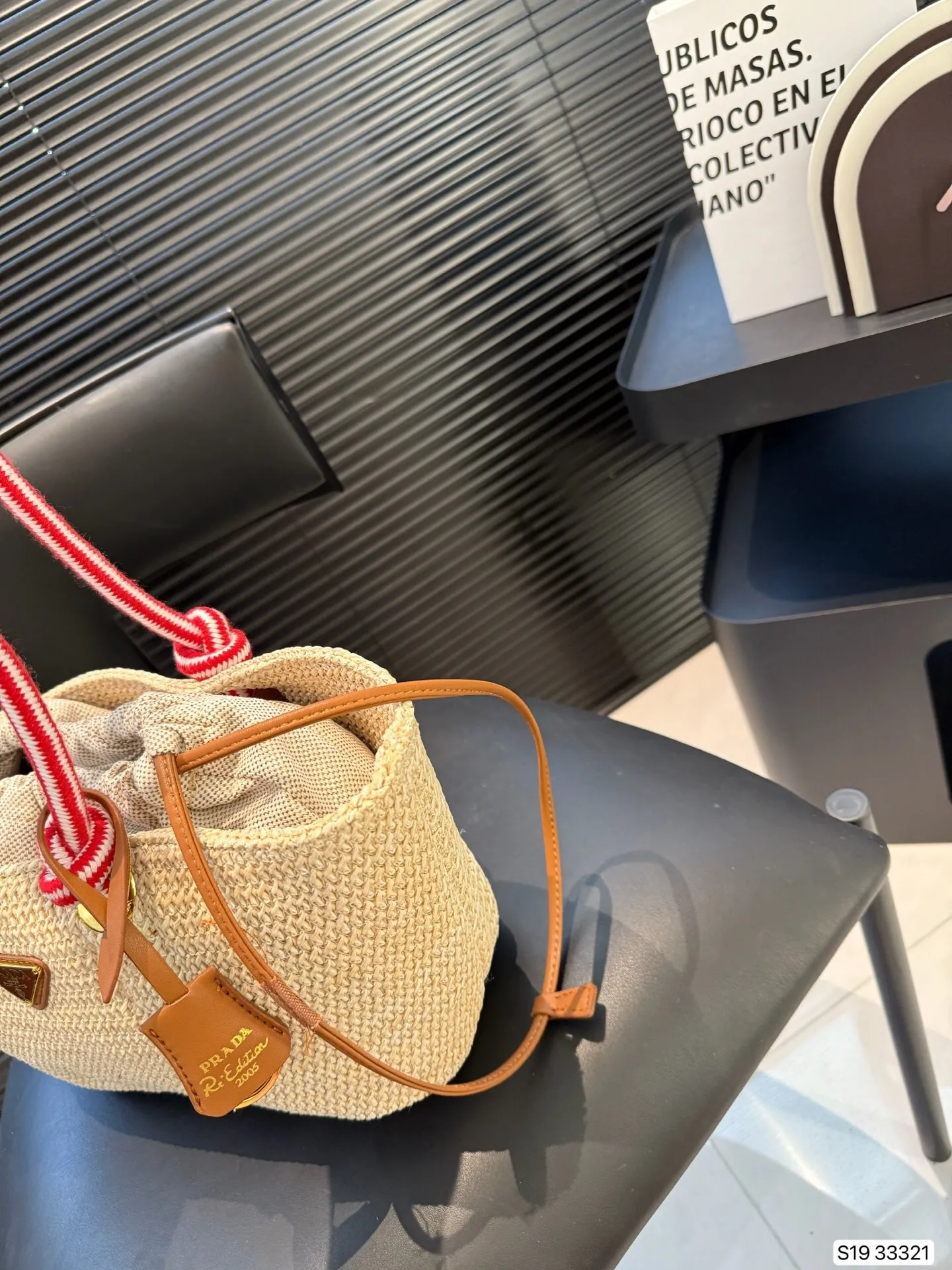 All Categories Official Website "Brand Women's Bags" Women's Bags 💙 PRADA 2025 New Prada Straw Tote Bag