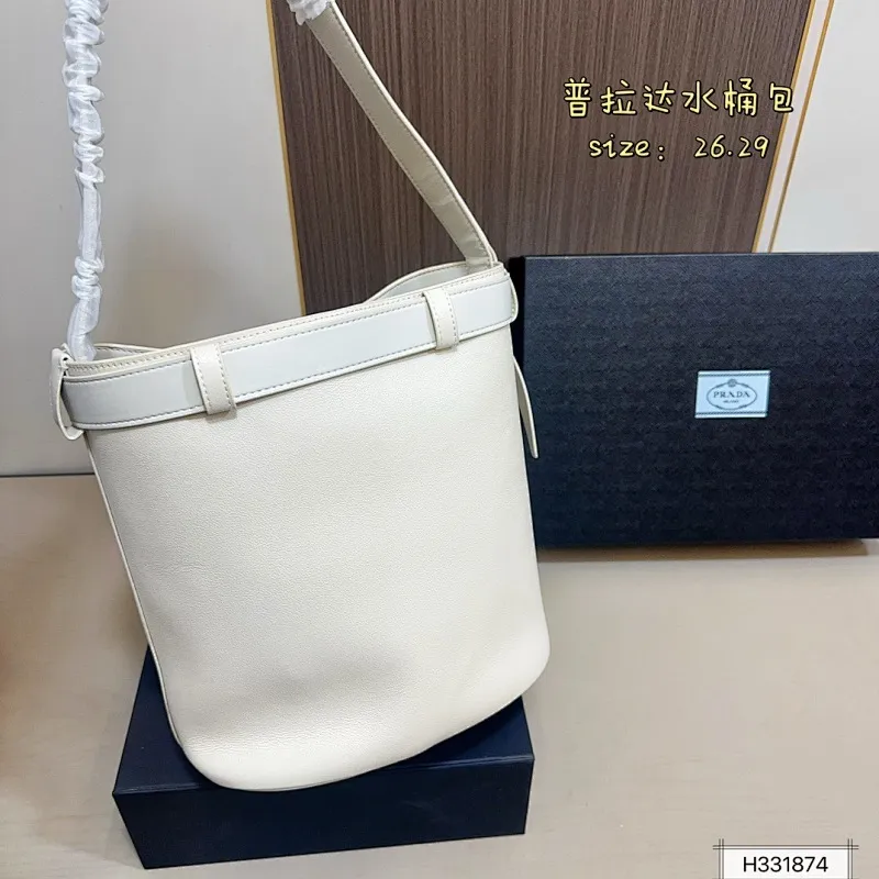 All Categories Official Website "Brand Women's Bags" Women's Bags 💙 PRADA 2025 New Prada Bucket Bag