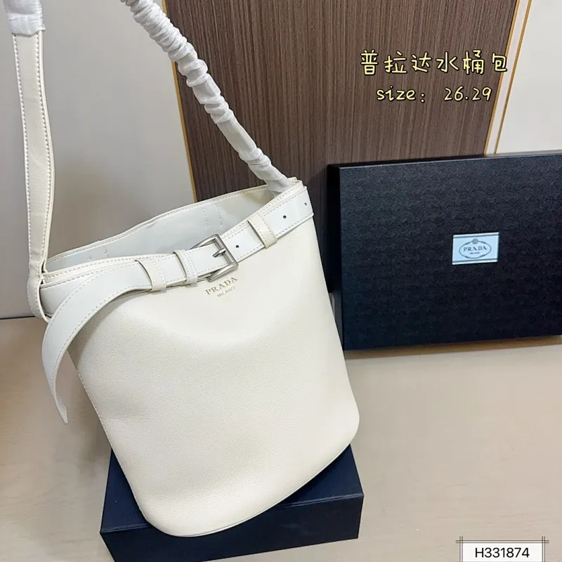 All Categories Official Website "Brand Women's Bags" Women's Bags 💙 PRADA 2025 New Prada Bucket Bag