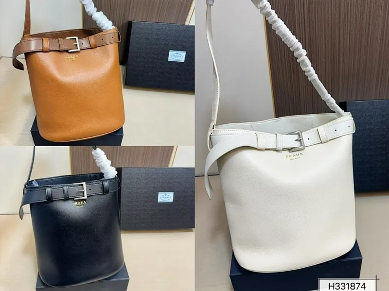 All Categories Official Website "Brand Women's Bags" Women's Bags 💙 PRADA 2025 New Prada Bucket Bag