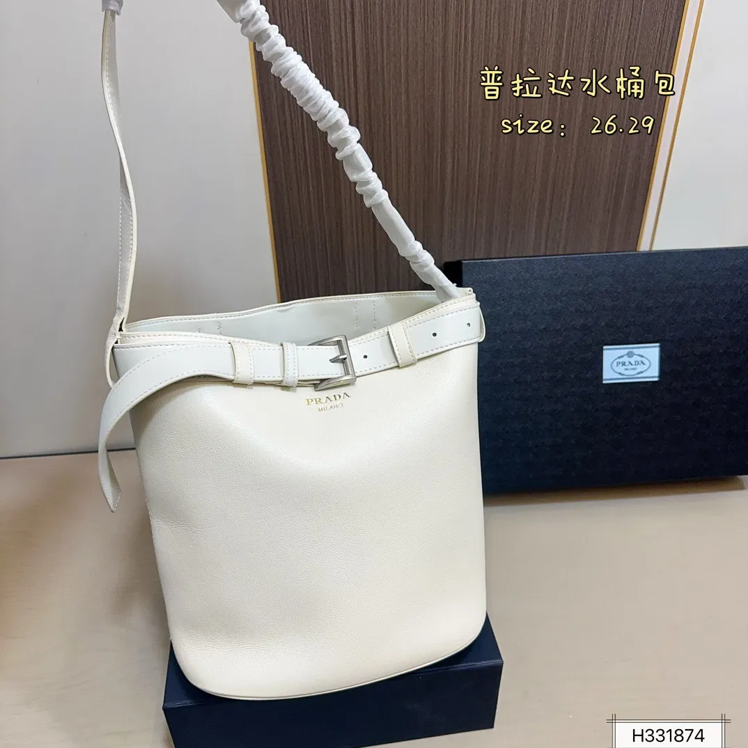 All Categories Official Website "Brand Women's Bags" Women's Bags 💙 PRADA 2025 New Prada Bucket Bag
