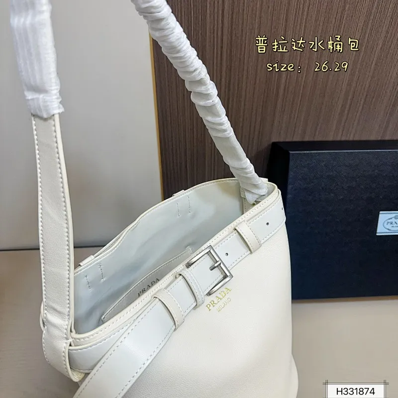 All Categories Official Website "Brand Women's Bags" Women's Bags 💙 PRADA 2025 New Prada Bucket Bag