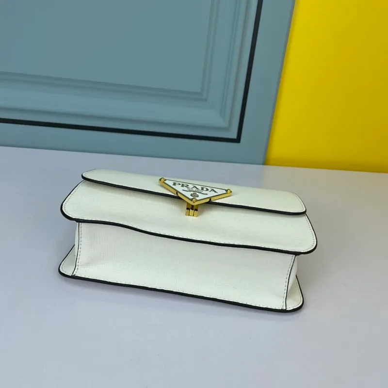 All Categories Official Website "Brand Women's Bags" Women's Bags 💙 PRADA 2022 Official New Prada Imported Cross Pattern Cowhide Crossbody Bag Wholesale 58001900 High Quality Size: 22-16-6CM