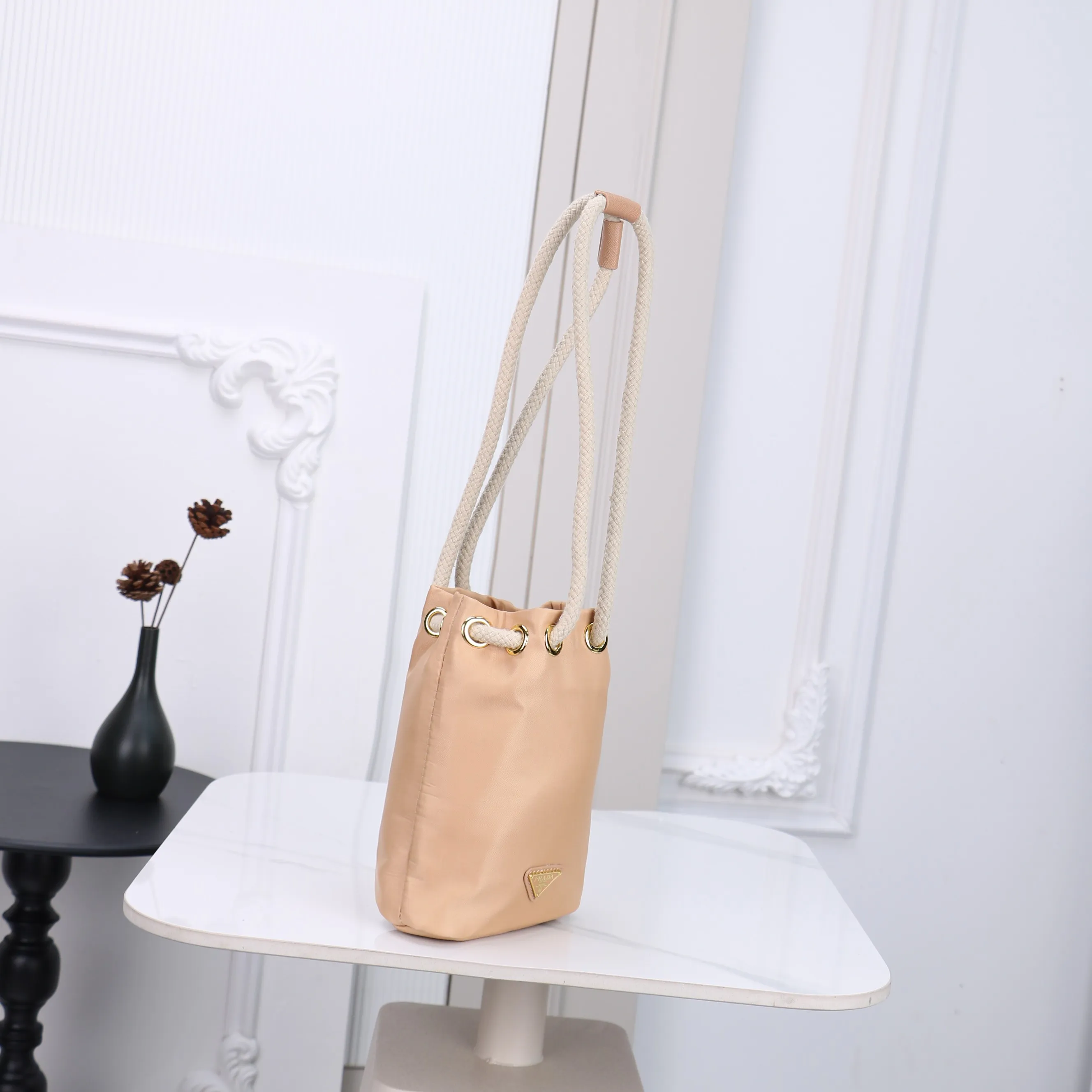 All Categories Official Website "Brand Women's Bags" Women's Bags 💙 PRADA 2026 New Prada Bucket Bag