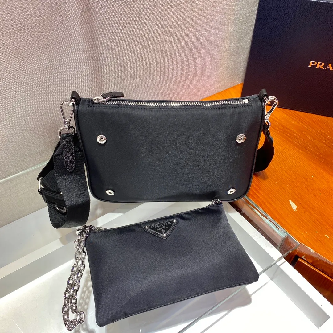 All categories Official website "Brand Women's Bags" Women's Bags 💙 PRADA 2022 Official New Prada Twin Bag Wholesale 58002900 Original Order Quality Size: Large 23-16-5.5 Small 20-12 CM