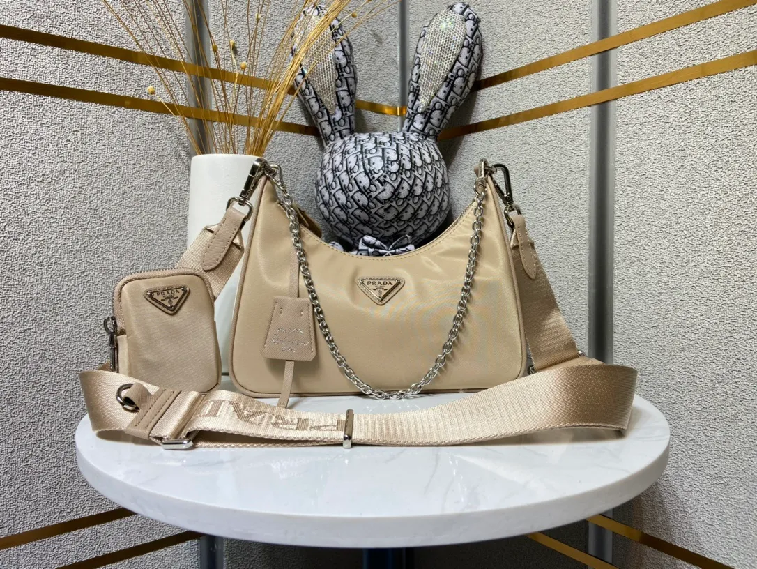 All Categories Official Website "Brand Women's Bags" Women's Bags 💙 PRADA 2023 New Prada Underarm Bags Approval