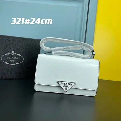 All Categories Official Website "Brand Women's Bags" Women's Bags 💙 PRADA 2022 Official New Prada Imported Cowhide Crossbody Bag Wholesale 58002000 High Quality Size: 24-15-6CM
