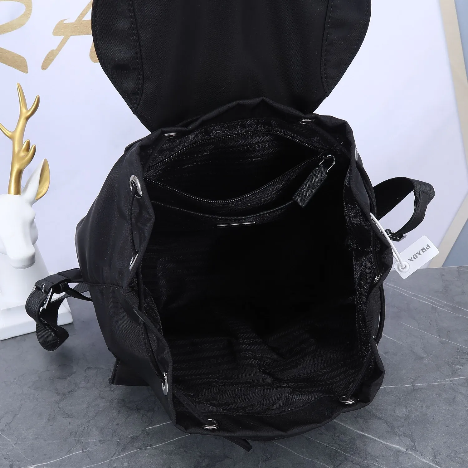 All categories Official website "Brand Women's Bags" Women's Bags 💙 PRADA 2022 official new Prada backpack wholesale 58002900 Original order quality Size: 31-32-15CM