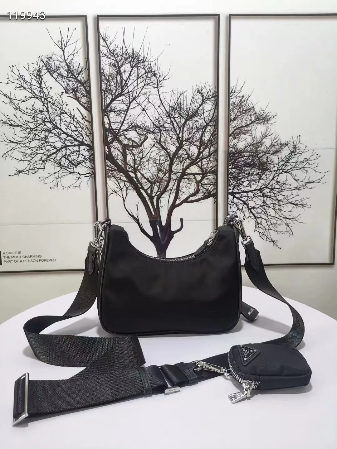 All categories Official website "Brand Women's Bags" Women's Bags 💙 PRADA 2022 official new Prada crossbody bag wholesale 58001300 Original order quality Size: 22-12-6 cm