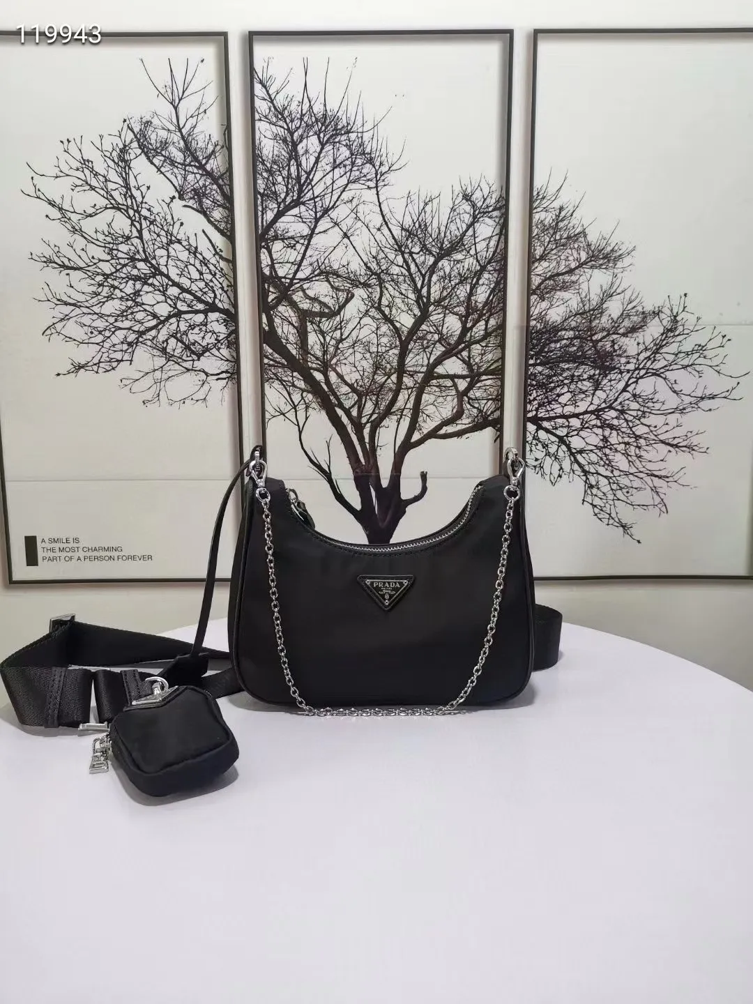 All categories Official website "Brand Women's Bags" Women's Bags 💙 PRADA 2022 official new Prada crossbody bag wholesale 58001300 Original order quality Size: 22-12-6 cm