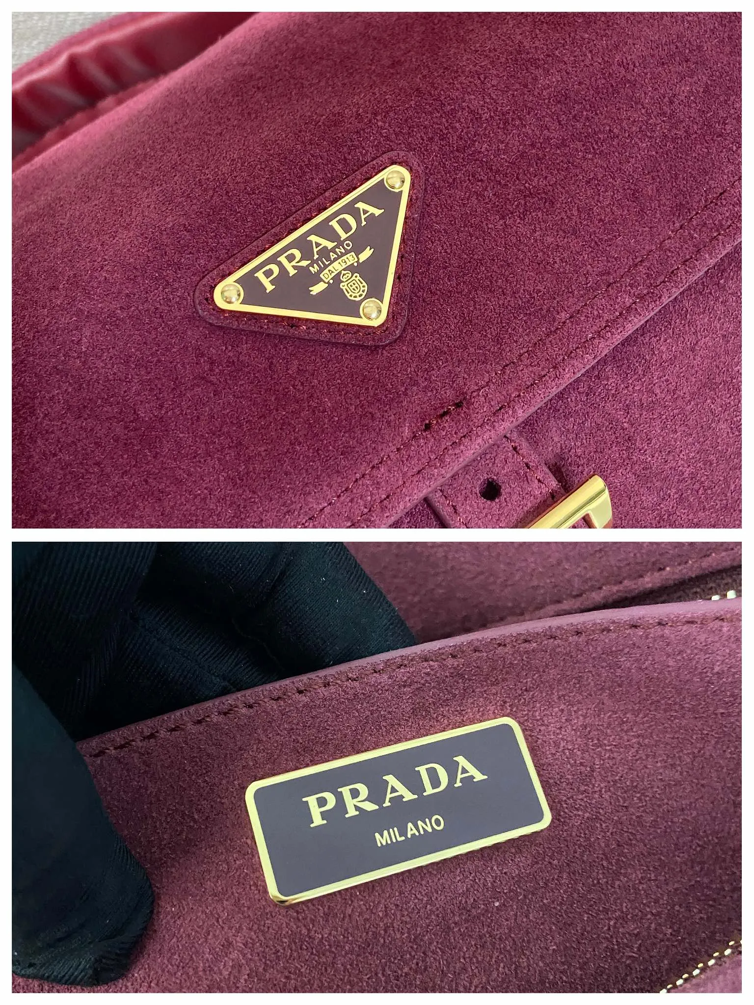💰1520🎉New messenger bag🎉1BD394 suede leather🎉🎉 This handbag perfectly combines sophistication and functionality. It is made of imported suede leather with a soft outline and multiple pockets. Combining sporty and versatile elements, the lightweight and practical design features an enameled triangle metal logo and leather details. Equipped with 2 detachable shoulder straps, large capacity, perfect, and a popular style that will never go out of style. The large size is suitable for both men and women, so hurry up and get it🎉🎉 Length 30x Height 14x Bottom 10cm🎉🎉🎉💰💰💰