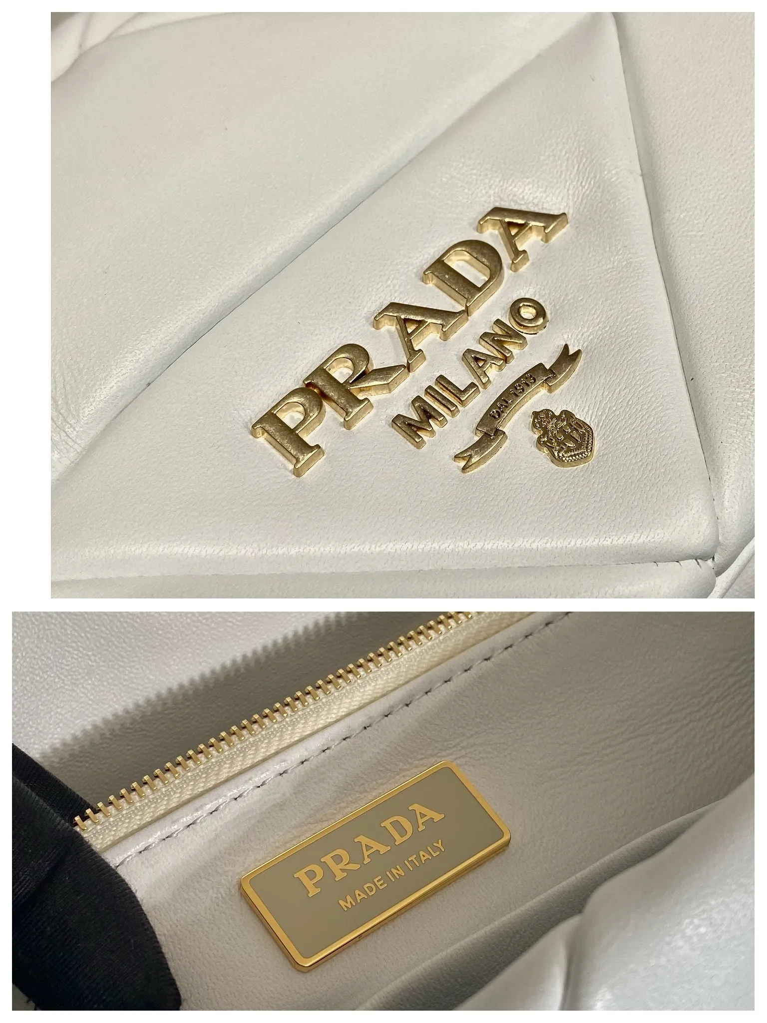 💰1800🎉New style🎉1BD328🎉🎉 This System nappa leather shoulder bag is decorated with a triangular pattern created with gorgeous stitching, highlighting the brand's craftsmanship. The flip cover design, chain handle evokes the association of jewelry/and is detachable. The metal lettering logo on the front is outlined with the iconic triangular stitching, and the brand style is immediately visible. Can be carried by hand/shoulder strap/cross-body, highly functional👍 If you like babies, hurry up and get it🎉🎉 Length 24x Height 15x Bottom 7.5cm🎉🎉🎉👏👏👏