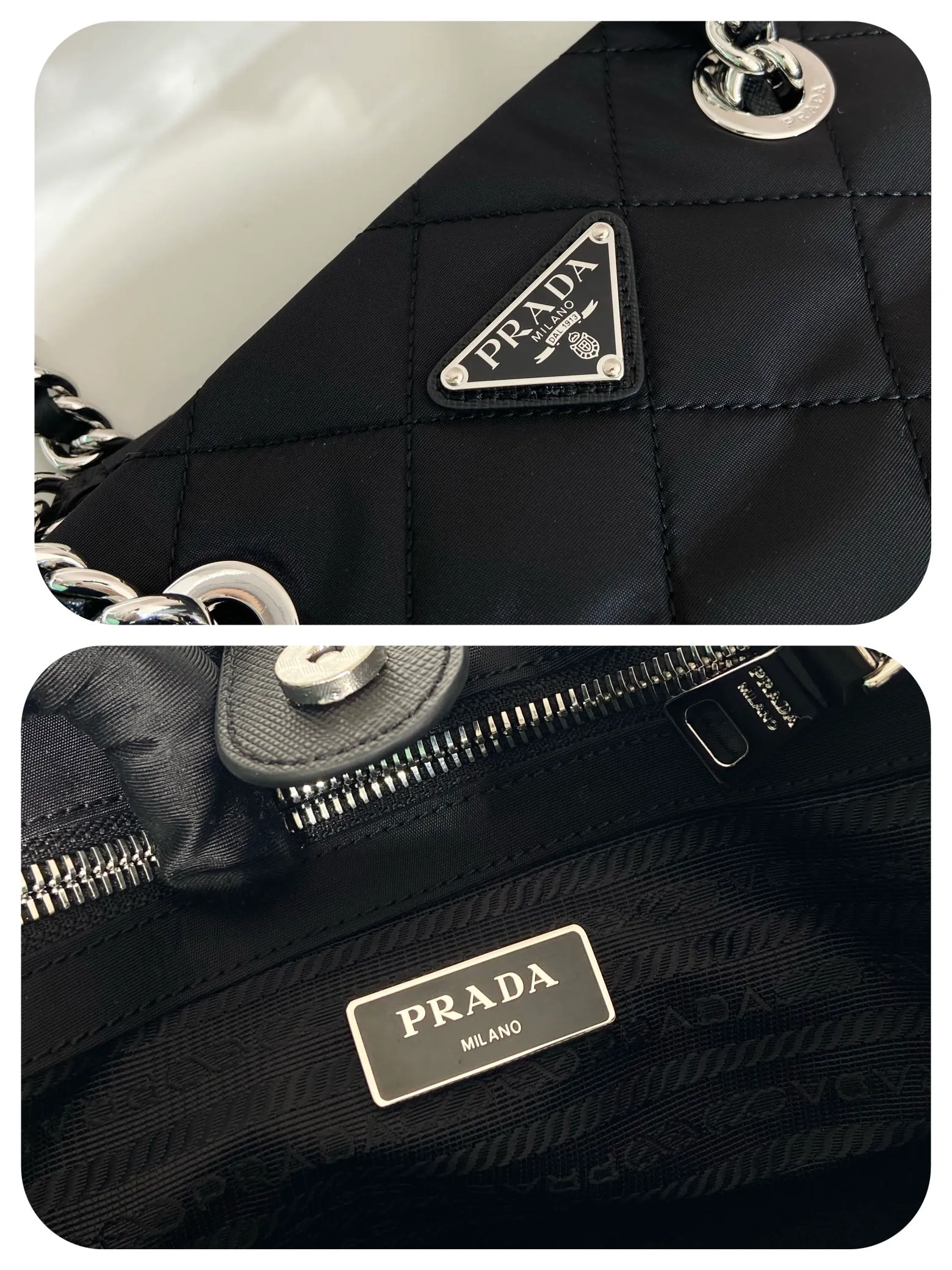 💰1420🎉Second-hand shopping bag🎉1BD650🎉 This second-hand shopping bag is made of imported nylon fabric and white hardware. Designed with complex hand-stitched patterns, it can be carried on the shoulder/handheld/cross-body. It is very functional and the upper body effect is really handsome. Another popular style that will never go out of style🎉🎉 Dimensions: length 30X height 24X bottom 17