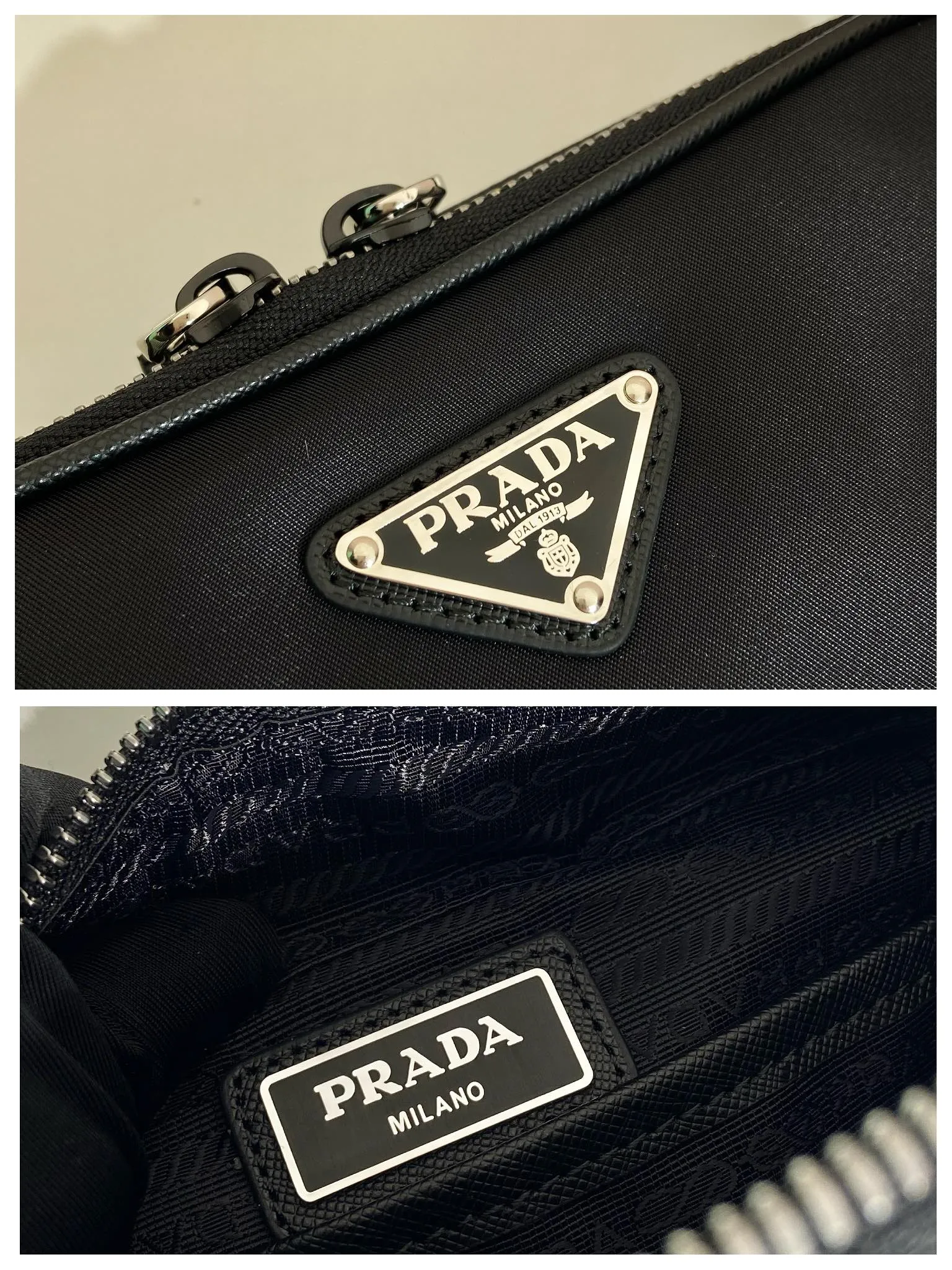 💰1120🎉New small messenger bag🎉2VH070/cross pattern🎉🎉 This modern handbag outlines simple lines and is equipped with a detachable and adjustable long woven shoulder strap😘The shoulder strap is equipped with a detachable small bag😘Designed by imported nylon fabric cross-grain cowhide, it looks classic and original temperament and modern fashion🎉🎉Large capacity and space, worth it, get it now🎉🎉 Length 19x Height 12.5x Bottom 5.5cm