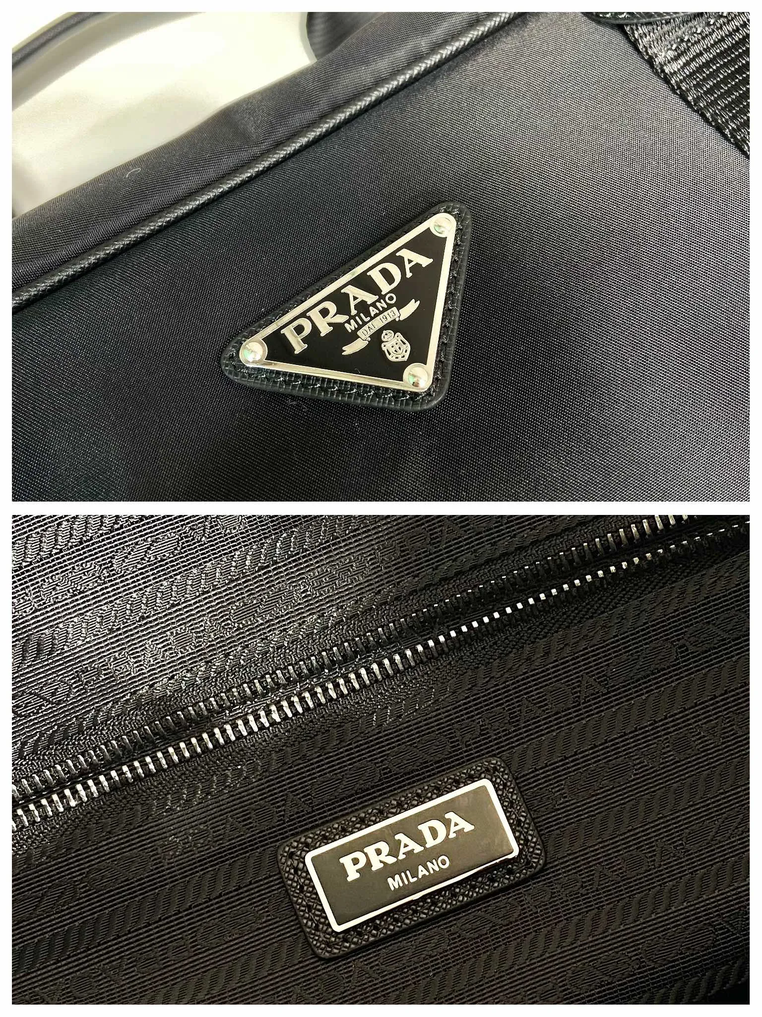 💰1320🎉New travel bag🎉2VC796A with long shoulder strap🎉🎉 This travel bag is made of imported nylon fabric/cross-grain cowhide, woven nylon with handles, an enamel triangle metal logo on the front, and a detachable long shoulder strap🎉, very casual and simple. It’s no problem to carry it for daily use or on business trips😘Hurry up and get it🎉🎉 Length 44x Height 28x Bottom 23cm
