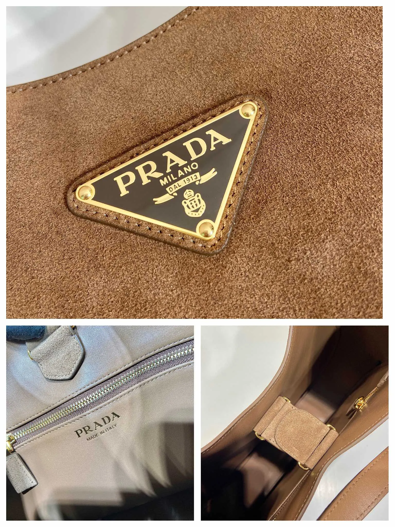 💰1760🎉Suede Cleo🎉1BC181 new oversized crossbody bag🎉🎉 This crossbody bag is made of imported suede (nubuck leather) with imported sheepskin inside. Whether it is worn crossbody or on the shoulder, it is very stylish and has a great upper body effect. The ultra-large capacity must be strong in practicality, soft to the touch, and full of high-end feel. My favorite babies. Hurry up and get it. Size: length 40x height 30x bottom 9cm🎉🎉🎉👏👏👏