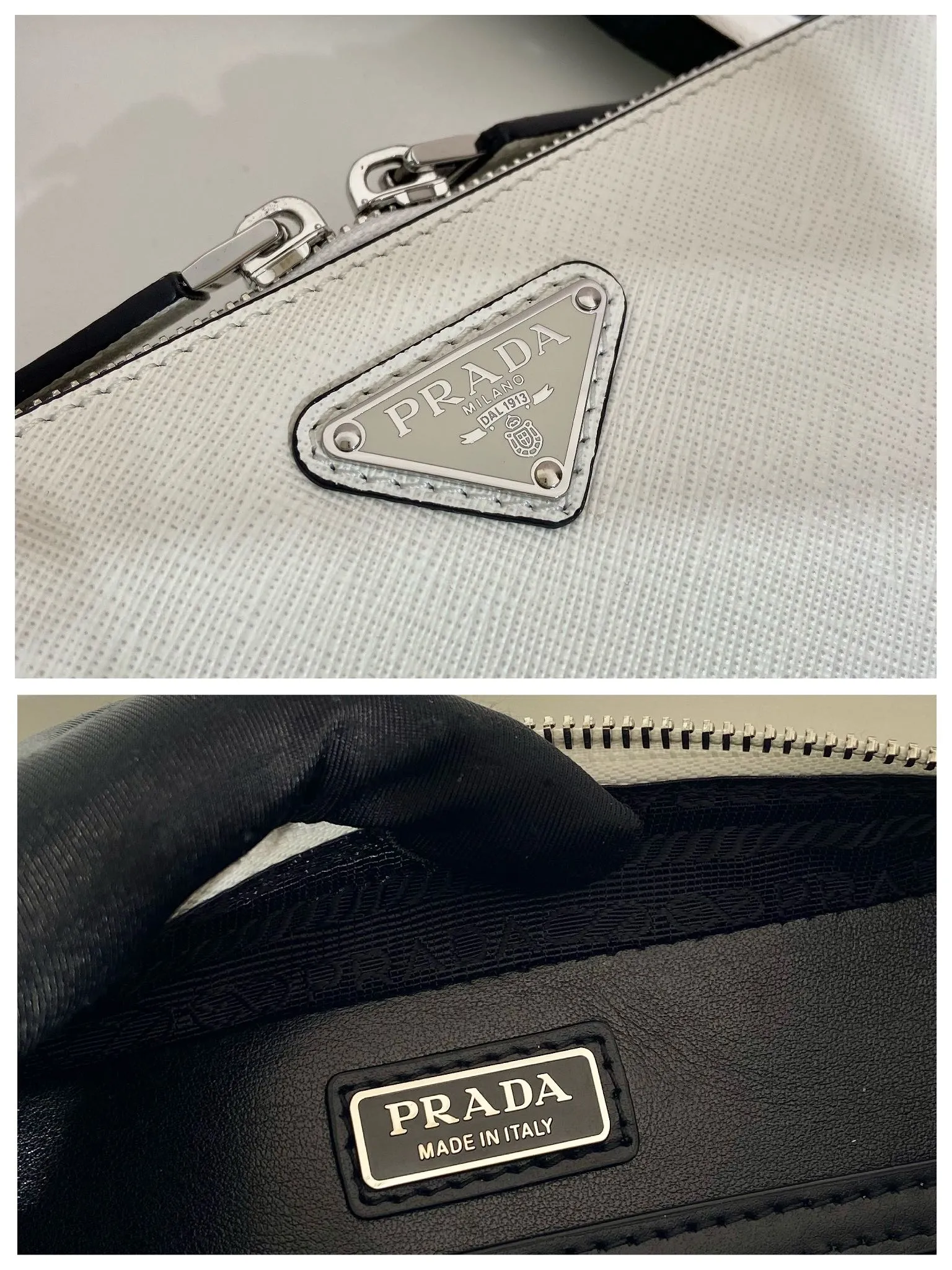 💰1120🎉New messenger bag🎉2VH173 cross pattern🎉👏 The contour lines of this 2024 Brique handbag are smooth and elegant, and the unique interwoven texture and wax ironing process of Saffiano leather add to the elegance and noble temperament. The detachable and adjustable shoulder strap features an enameled metal triangle logo for a stylish and versatile fit. It has a large capacity and is worth owning. Hurry up and get it🎉🎉Length 19x Height 11.5x Bottom 3.5cm🎉🎉👏👏