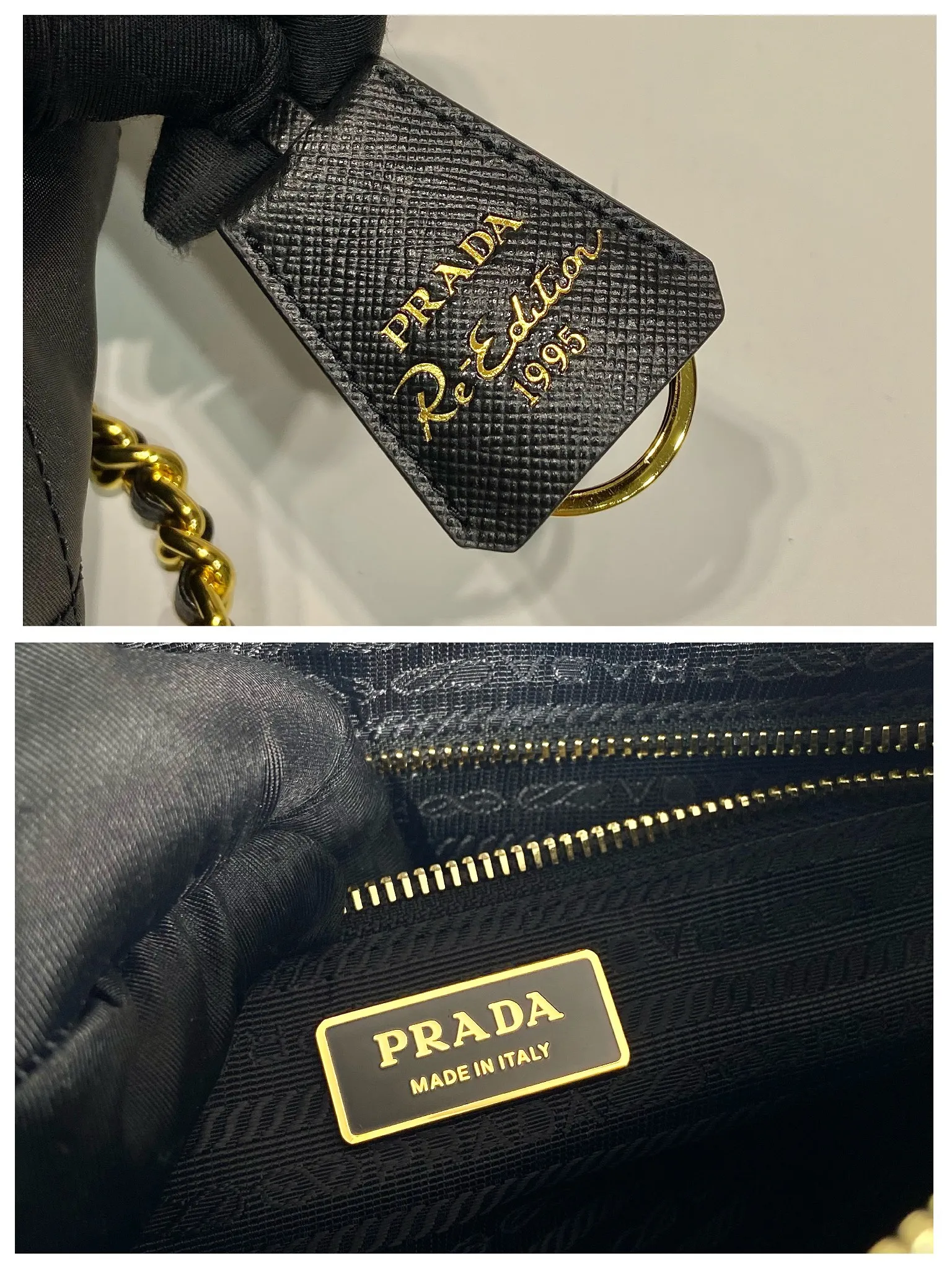 💰1120🎉Second-hand zipper style🎉1BG468🎉🎉 This Vintage vintage chain diamond hobo bag has a great design👏👏 Purely handmade nylon rhombus design, can be worn on one shoulder, across the body, or carried on the street. The imported black gold chain is really the eternal theme of vintage😘😘It is simple and elegant, and the capacity is very large👍The upper body is particularly trendy, versatile and fashionable. No matter casual or formal, they all have a stable temperament. Hurry up and get it🙊I love this second-hand hobo bag😘😘 Length 25x Height 24x Bottom 5cm